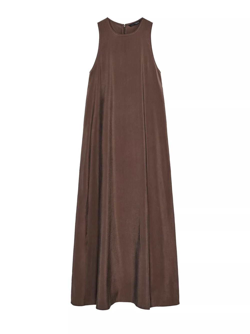 Zara Brown Sleeveless Maxi Dress